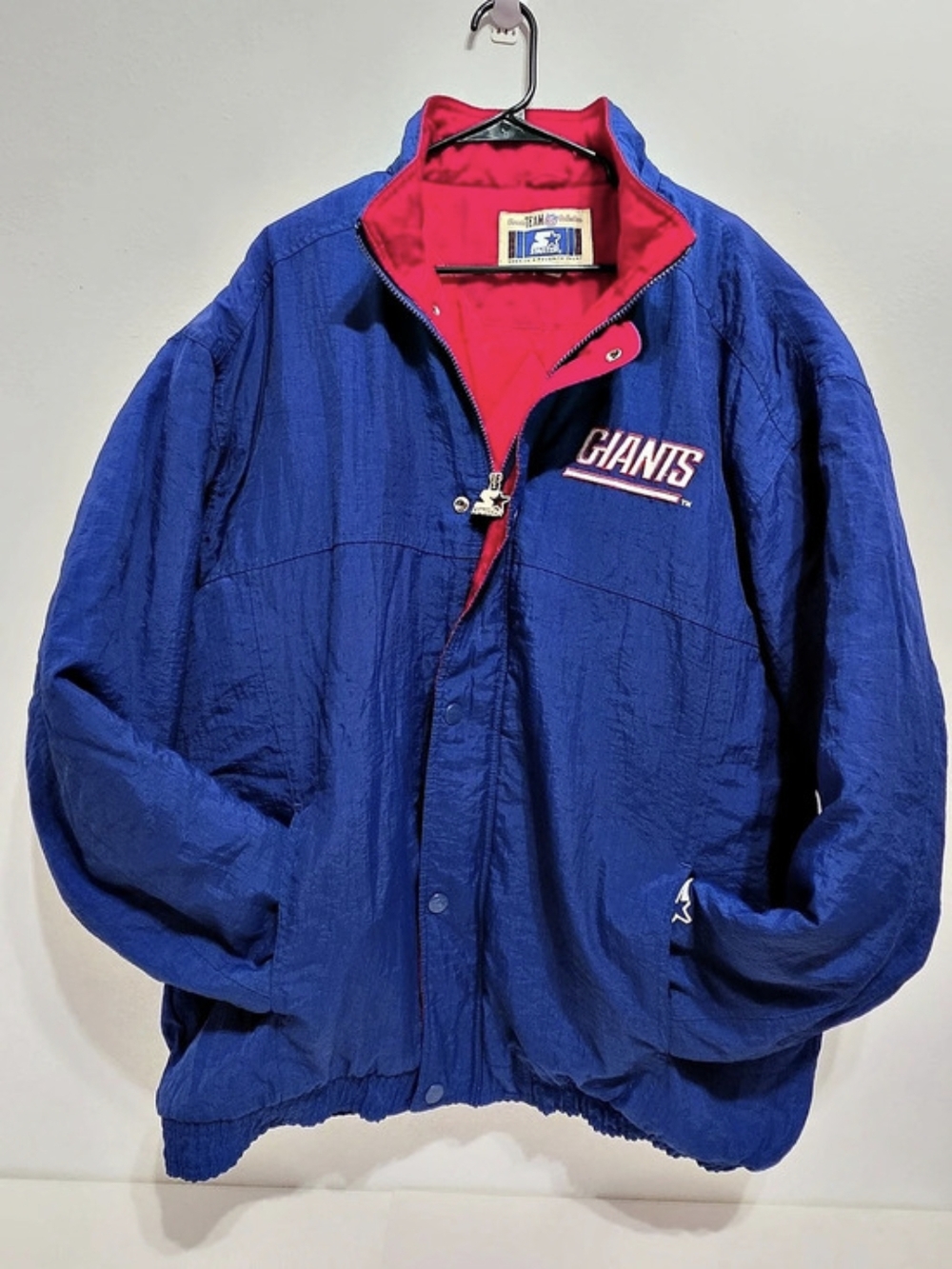Starter Vintage New York Giants Starter Puffer Jacket Puffer Jacket Size XL